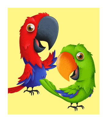 pair of parrots