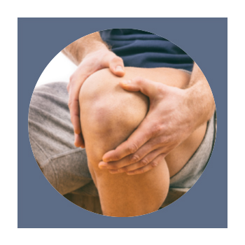 Image of person holding their knee