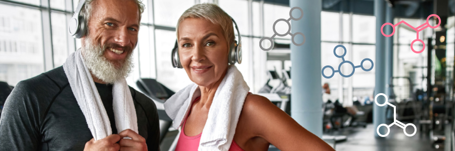 Image of two people working out in a gym