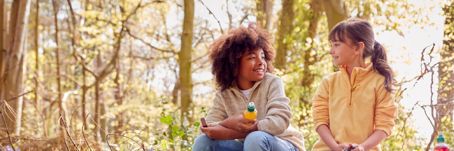 Image of two children outside