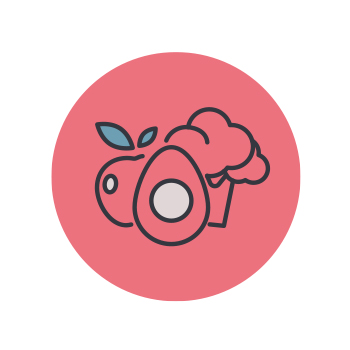 Illustration of fruit and vegetables