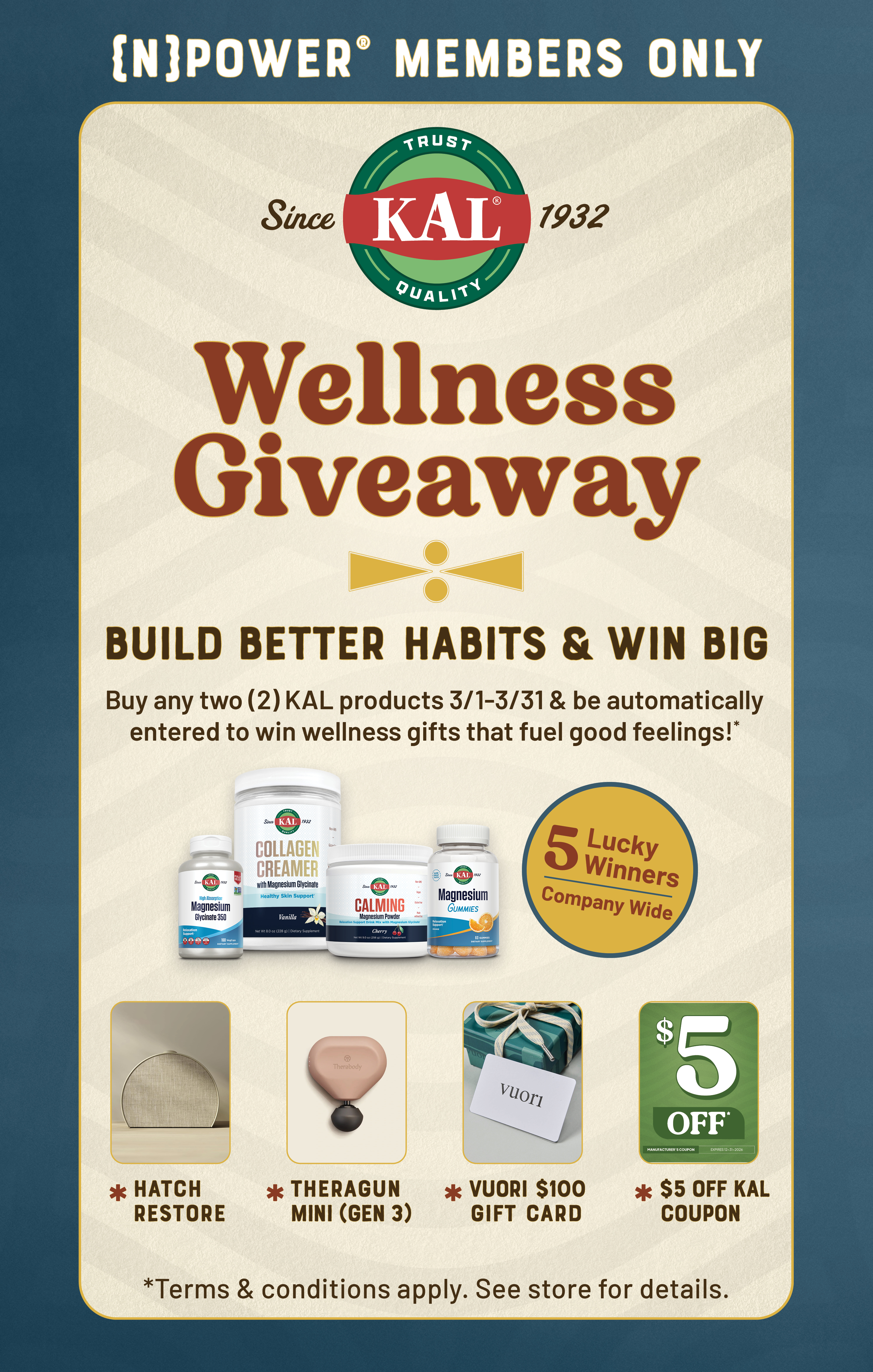 {N}power® Member KAL® Vitamins Sweepstakes