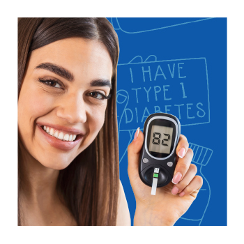 Image of person holding a blood testing device