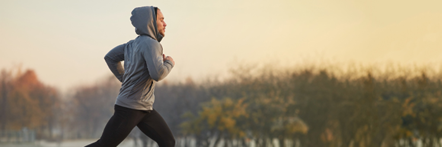 Image of person running outdoors