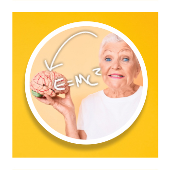 Person holding a brain