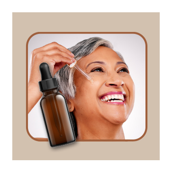 Person applying oil to face