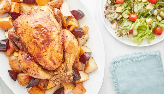 Natural Grocers Galveston Hot Chicken with Roasted Vegetables Recipe