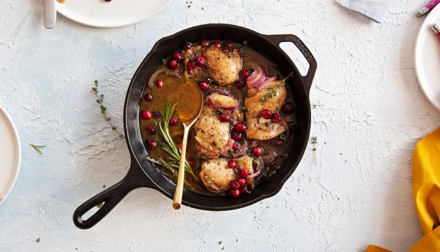 Roasted Balsamic Chicken with Cranberries