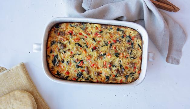 Hashbrown and Sausage Breakfast Casserole