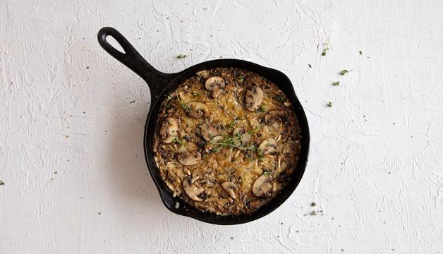 Vegan Wild Rice & Mushroom Casserole