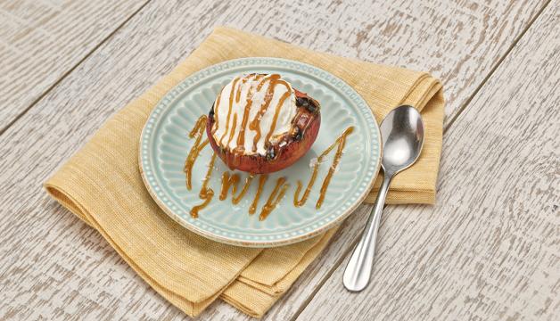 Grilled Peaches with Creamy Toppings