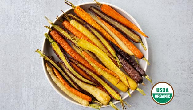 Simple Organic Roasted Rainbow Carrots