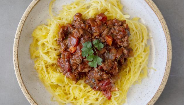 Spaghetti Squash with Bolognese Sauce