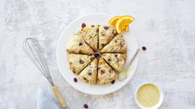 Gluten-Free Cranberry Orange Chia Scones