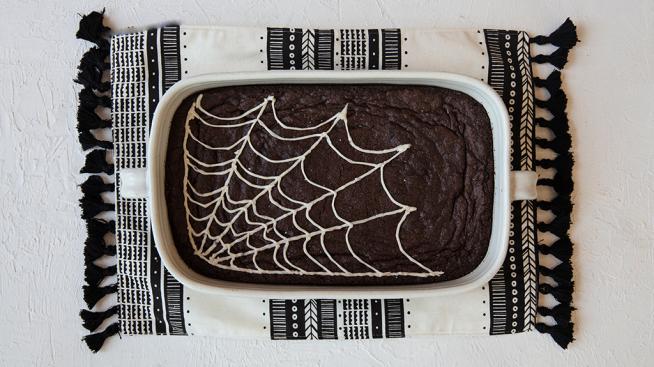 Gluten-Free Spiderweb Brownies