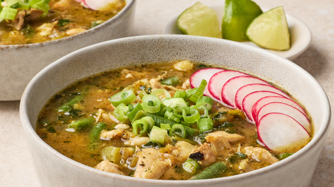 Slow Cooker Salsa Verde Chicken Soup