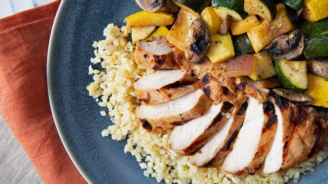 Ginger Kombucha Marinated Chicken and Veggies