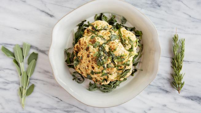 Lemony Herbed Cauliflower Roast